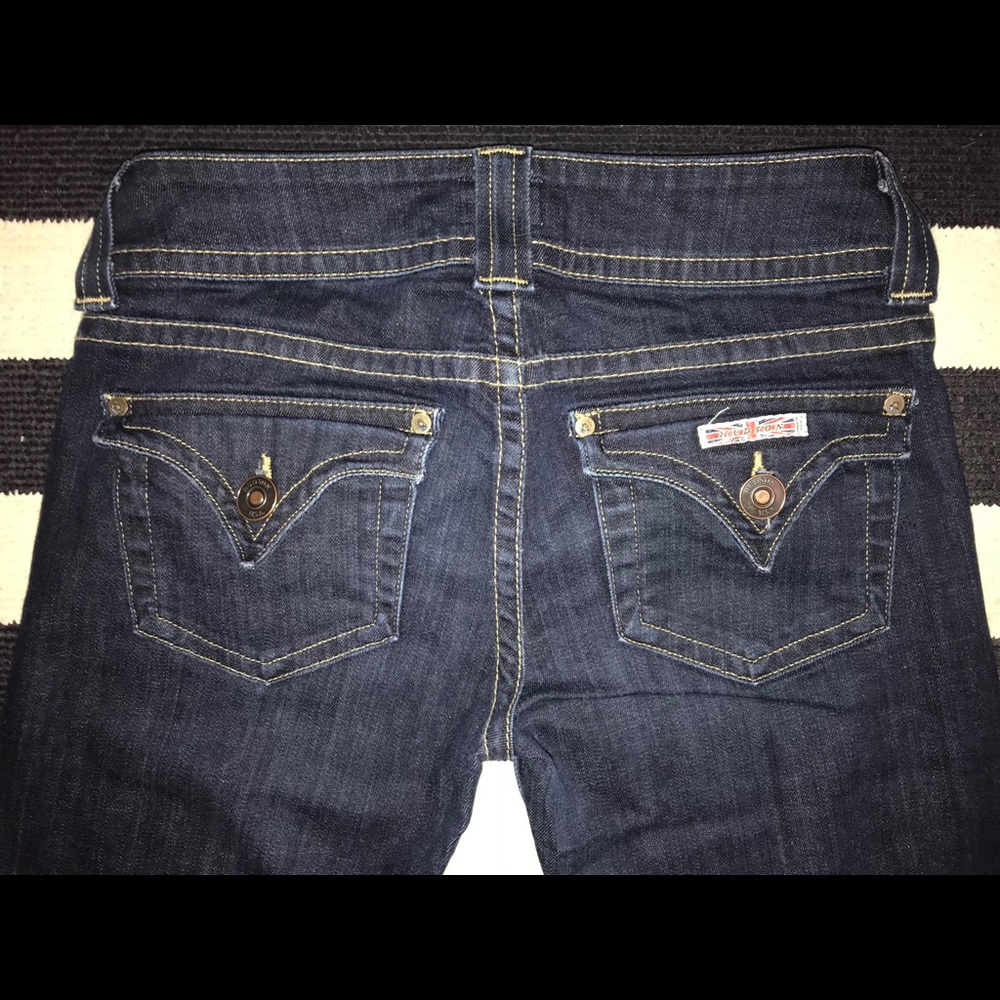 Hudson bootcut button-flap back pocket jeans